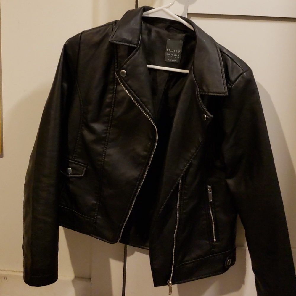 Black Primark leather jacket
